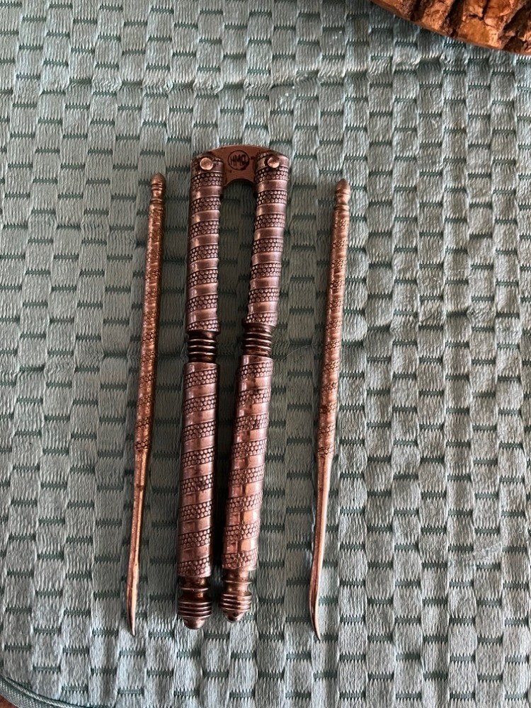 Vintage Nut Bowl Rustic Edge Tree Bark Set with 1 Nutcracker & 2 Picks