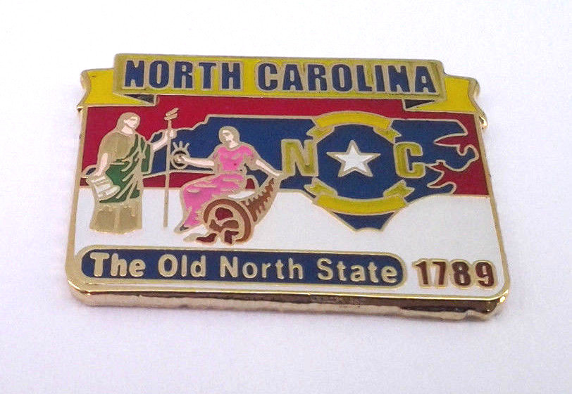 NORTH CAROLINA MAP (1") Hat Pin P09234 EE