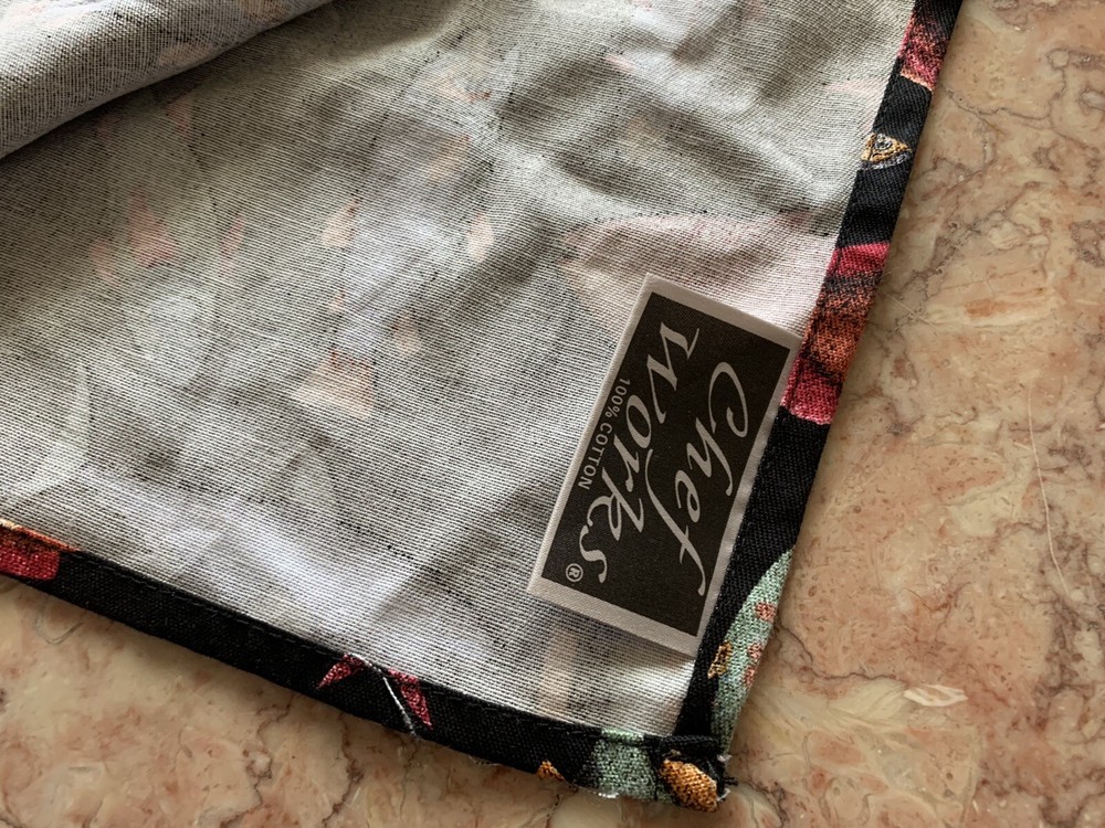 Chef Works Tie Around Fish Print Apron