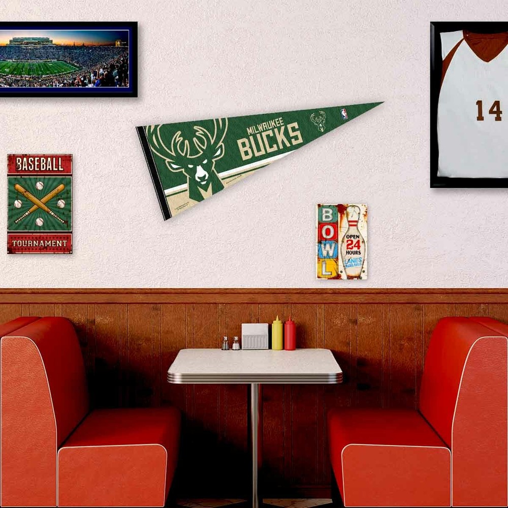 Milwaukee Bucks NBA Pennant