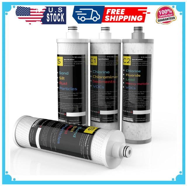 Frizzlife M3005 Replacement Filter Cartridge Set 4 Pack New