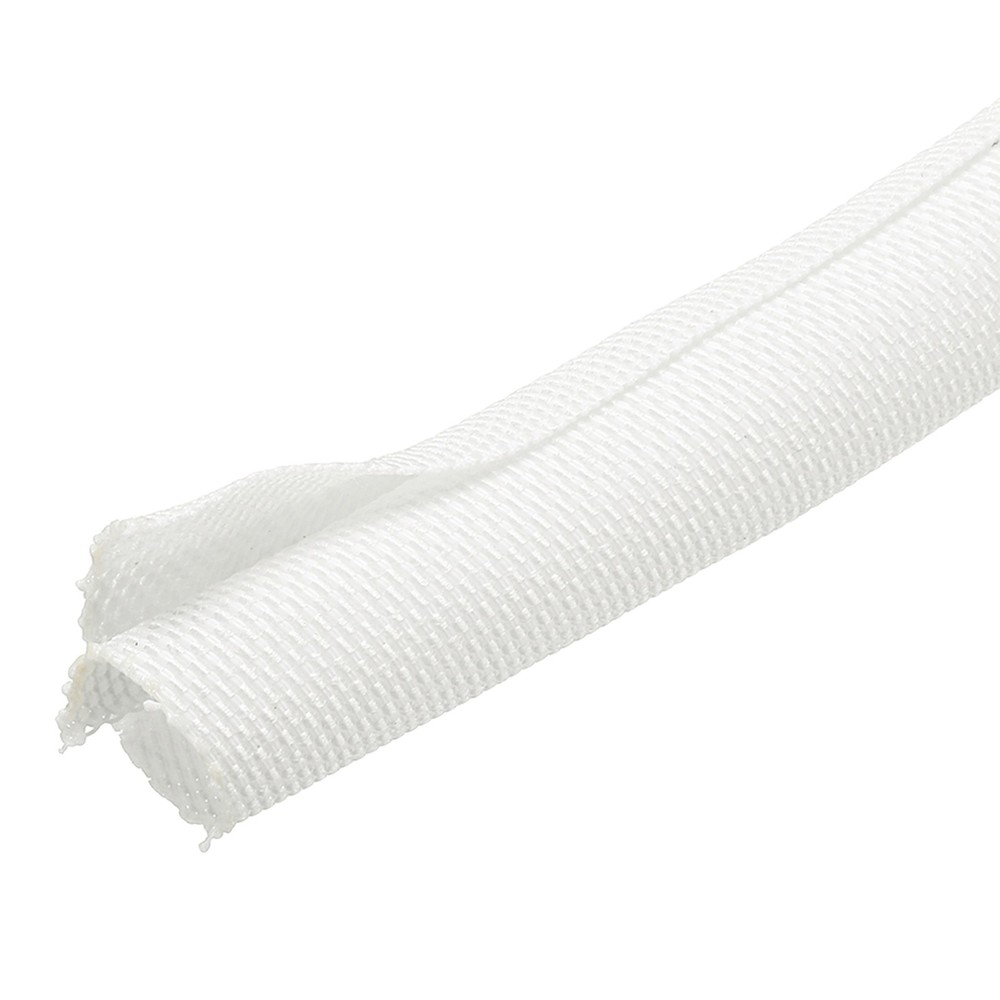 Wire Split Braided Cable Management Sleeve, White (3/8" - 66 Feet)