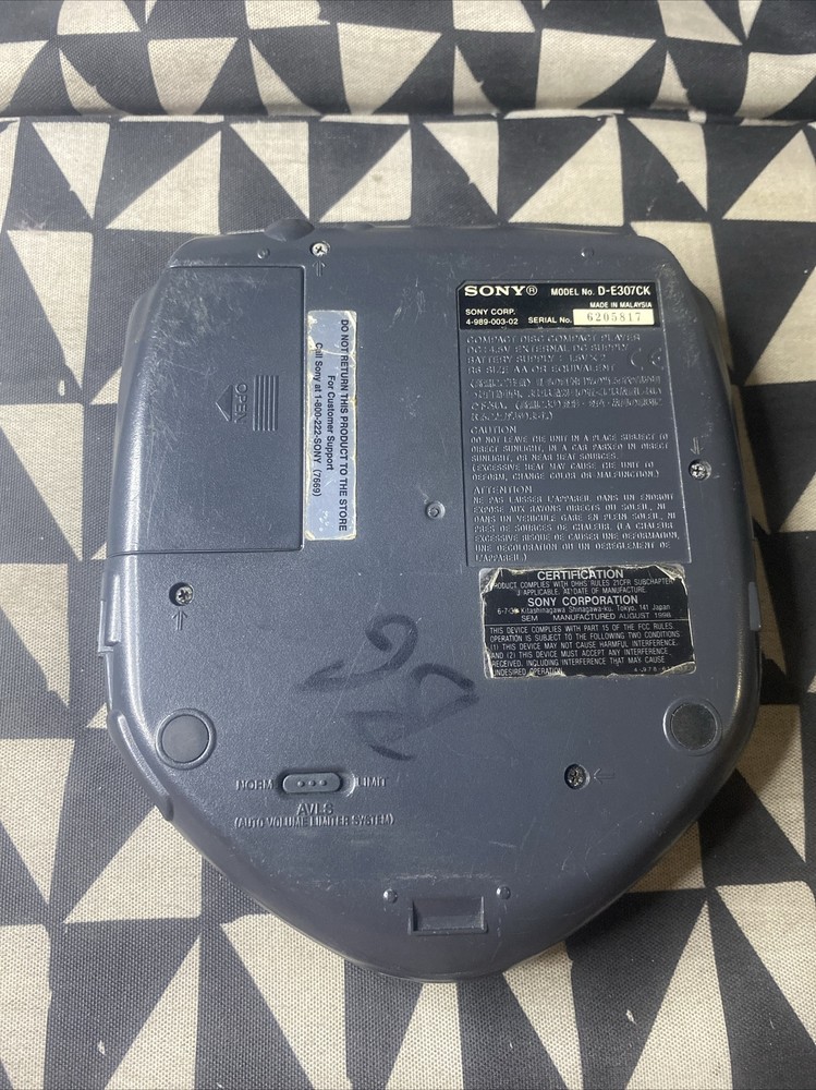 SONY DISCMAN ESP D-E307CK - Not Tested - Read Description