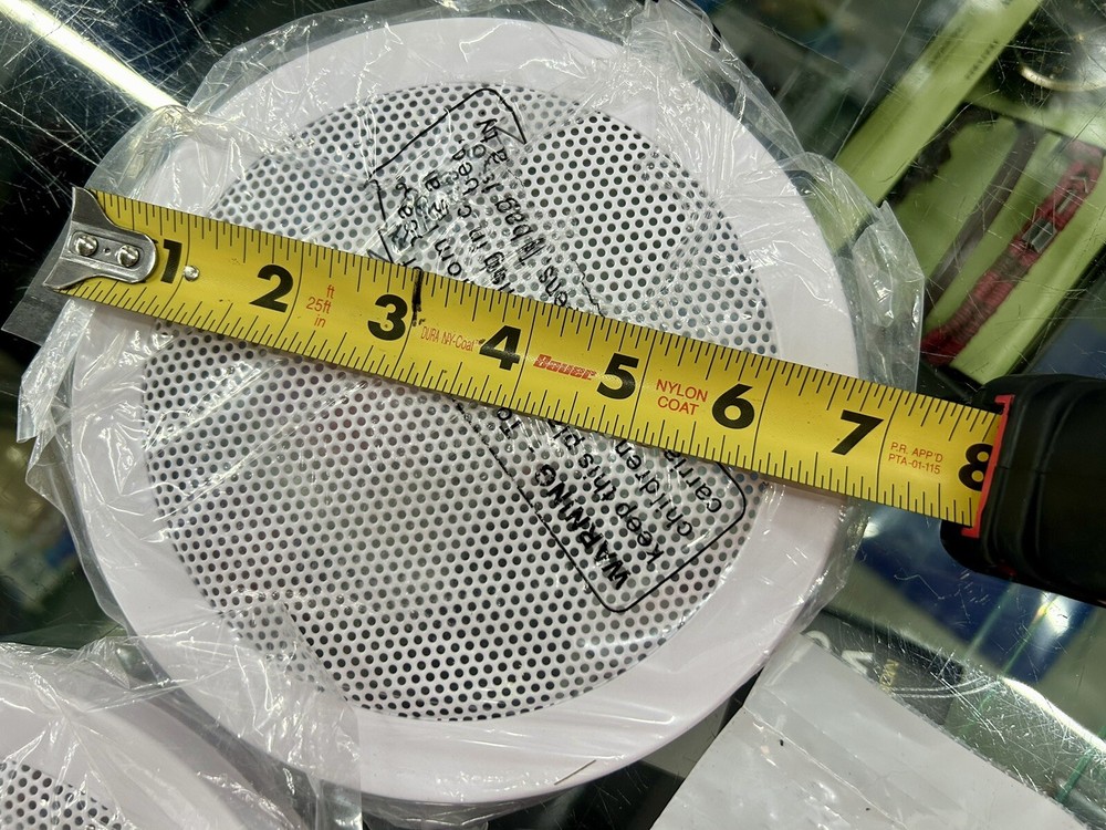 2 Reliable Hardware 8-3/8" Round White Surface Mount Speaker Covers (CC)