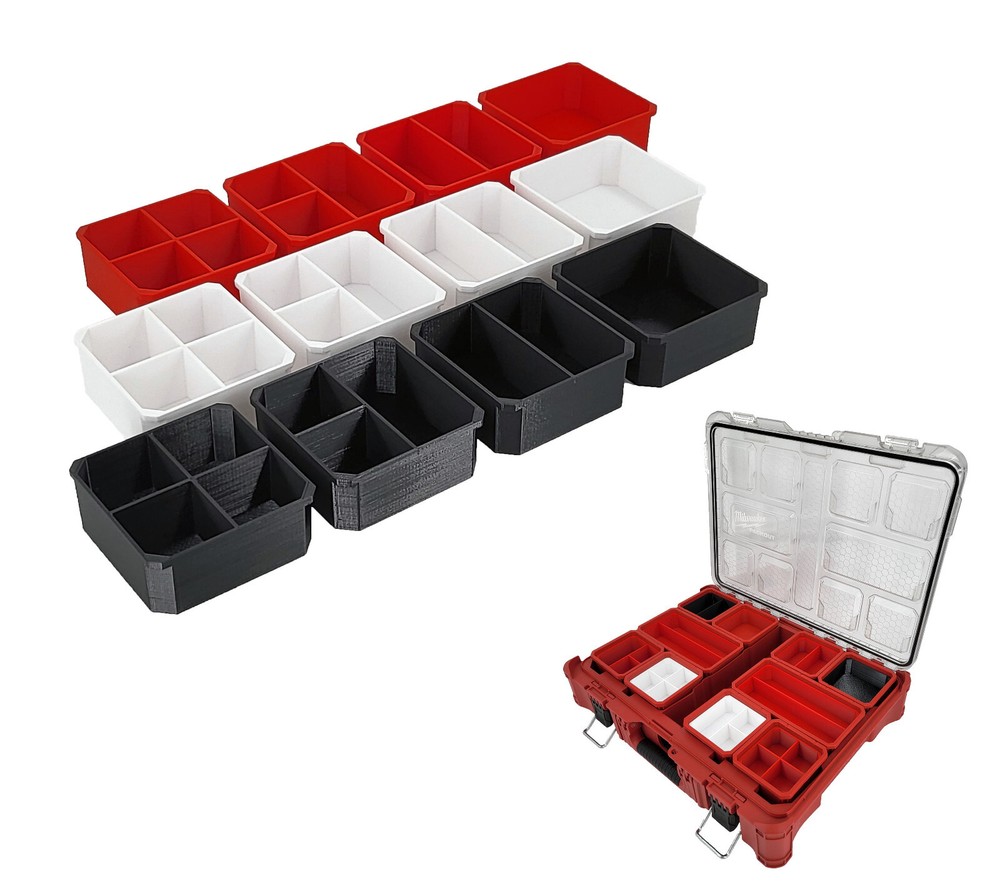Milwaukee Packout Organizer Compatible Square Nesting Bin 3rd Height