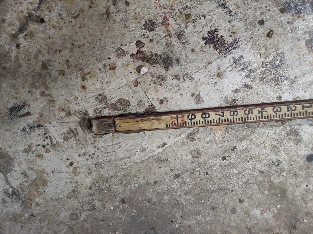 BUFF Vintage Wood Surveyors Elevation Grading POLE Approximately 13' 3"