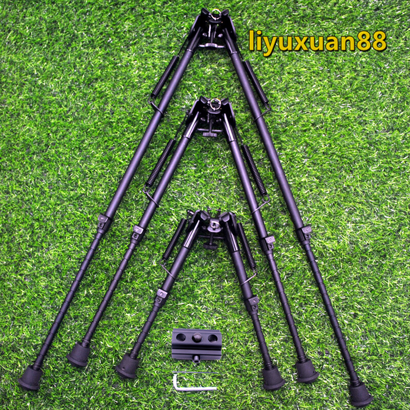 6-9-13-21inch Retractable Rifle Bipod Adjustable and Foldable with Spring Return