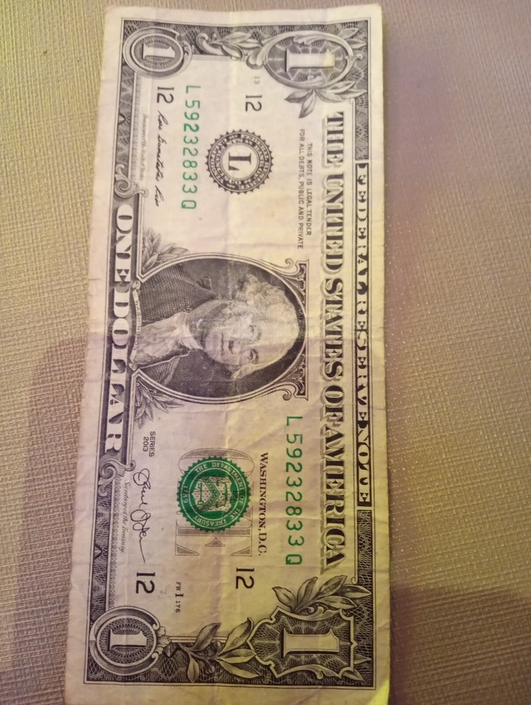 1Dollar Bill ERROR!! ERROR!!! 2013SERIES ( On Sale Hurry Up!!!)