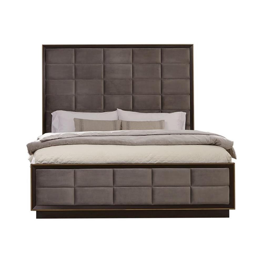 Coaster Durango 5-piece Wood Eastern King Panel Bedroom Set in Brown and Gray
