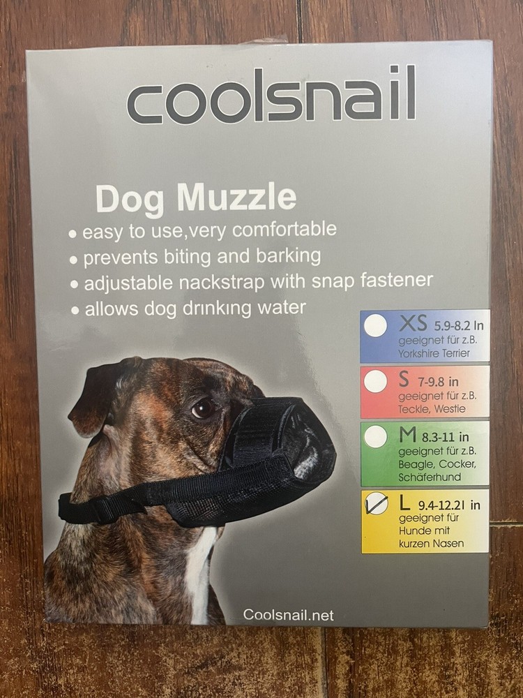 Coolsnail Dog Muzzle Training Dogs Large, Nylon Soft, Adjustable Breathable Mesh