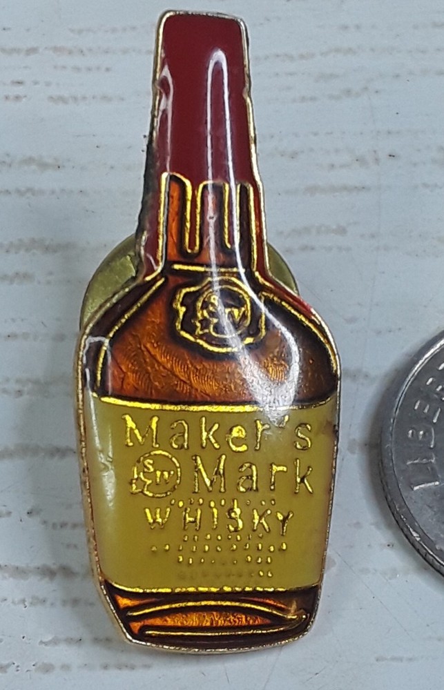 Makers Mark Whiskey Collectable Lapel Hat Pin Pinback