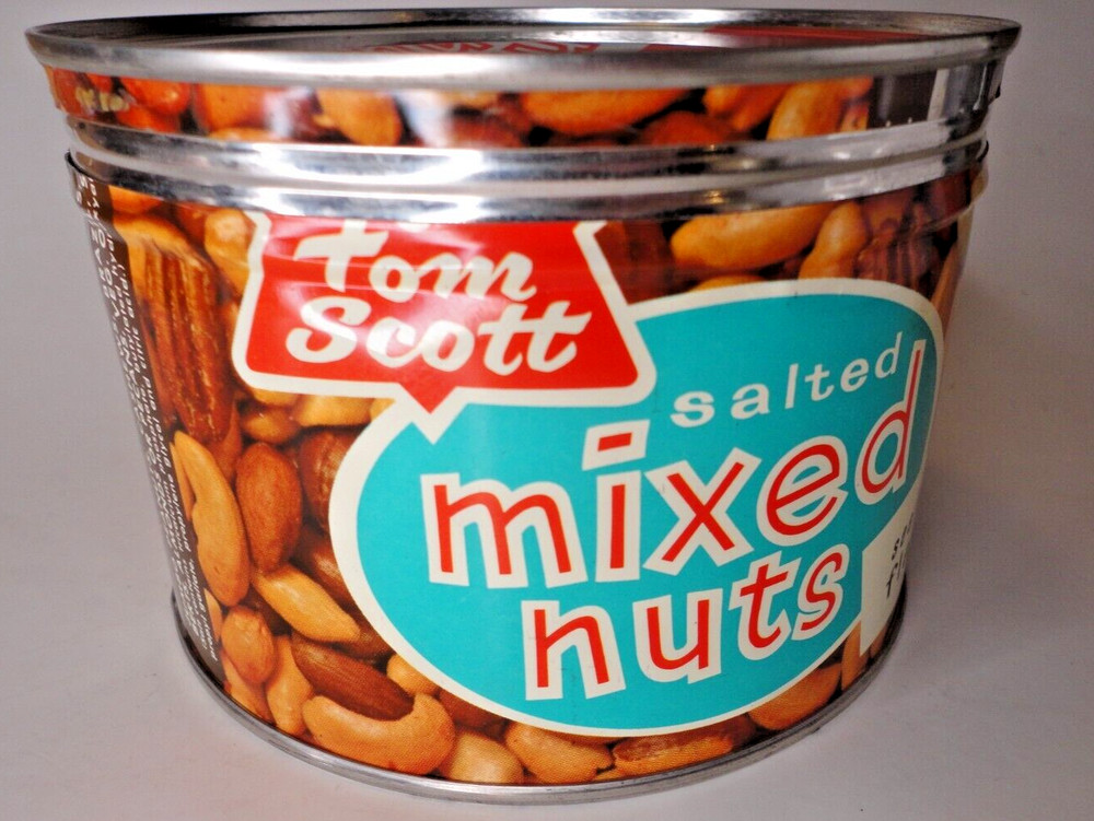 Tom Scott Salted Mixed Nut CANCO Tin with Lid E4