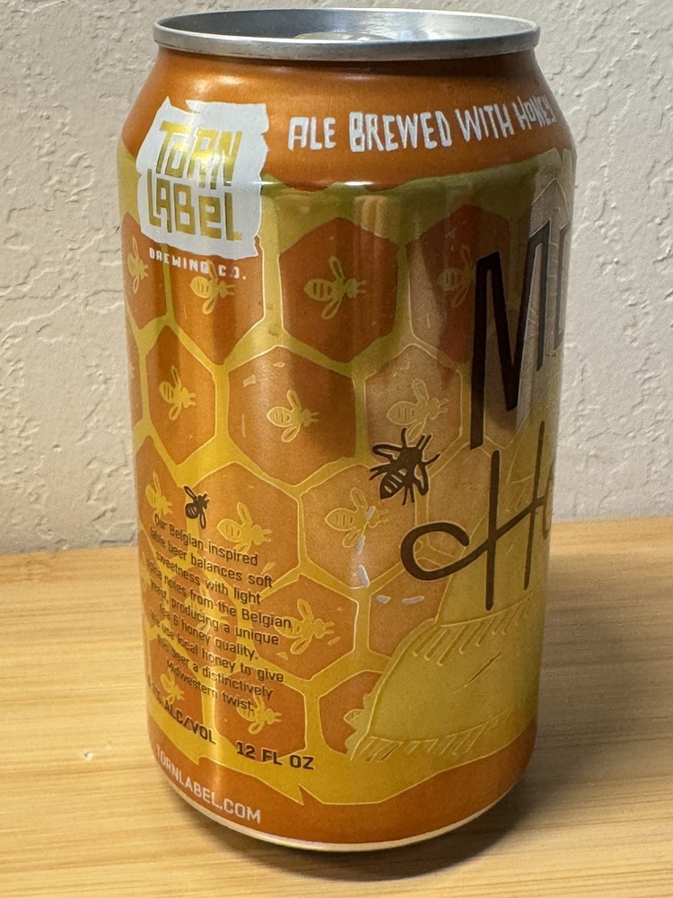 Monk & Honey Ale - Torn Label - Empty Beer Can Bottom Opened - KCMO
