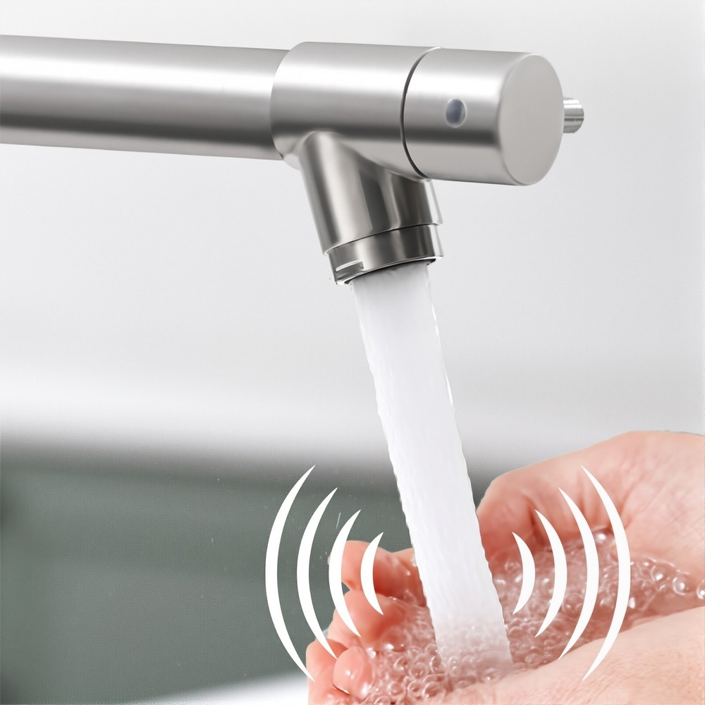 Kitchen Faucet Pull Down Sprayer Single Handle Commercial Double-Head Mixer Tap