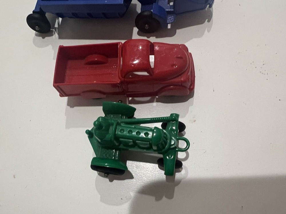 Vintage Plastic Farm Trucks from old scale Train Layout