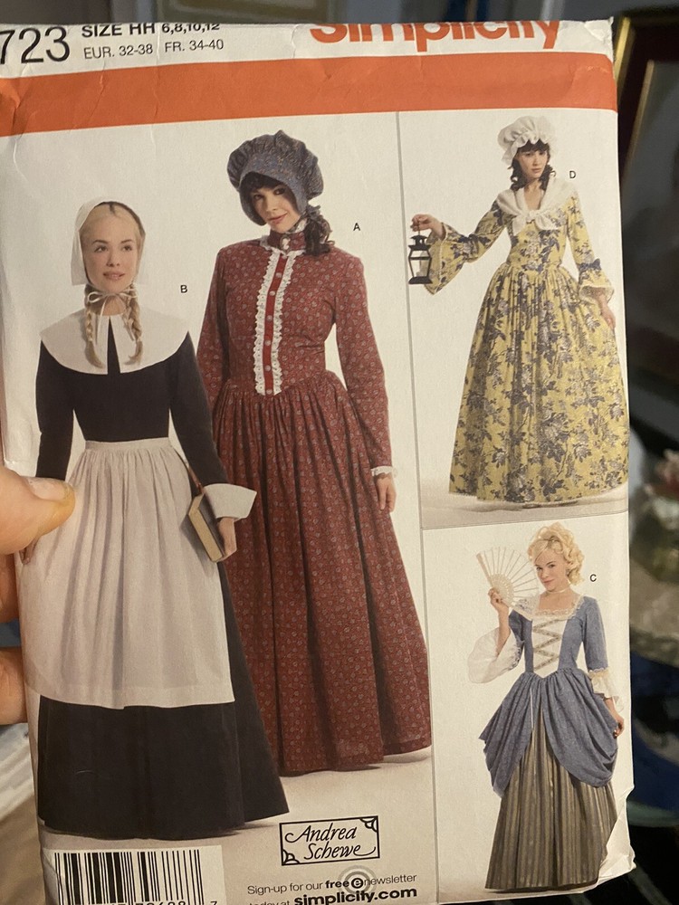 SIMPLICITY PATTERN COSTUMES PILGRIM Prairie 6-12 UNCUT 3723