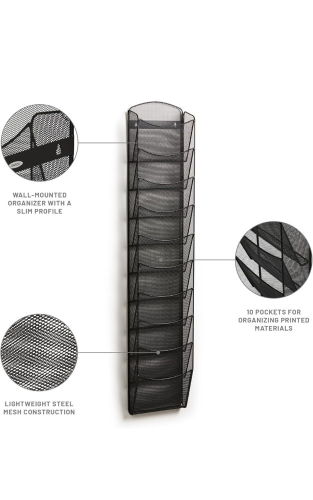 10 Pc Mag Holding Wall Hanging Rack