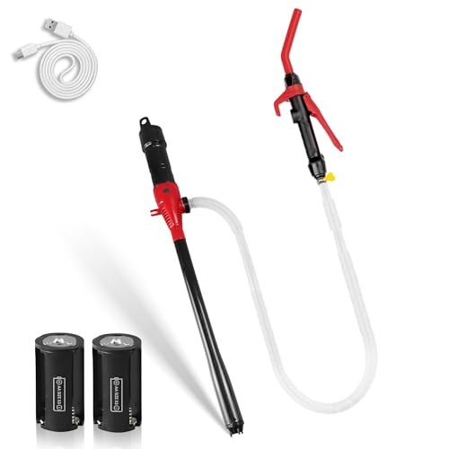 Fuel Transfer Pump Battery Powered Portable - Red