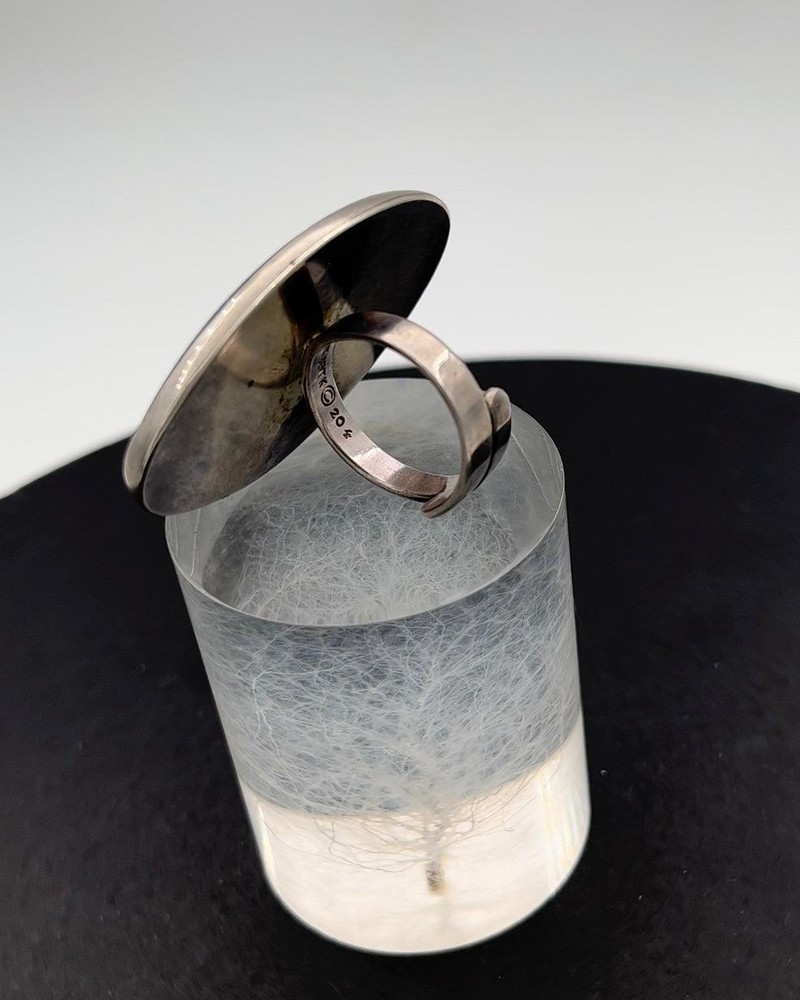 Bent Knudsen Sterling Silver ring wtih Blue Stone No 204