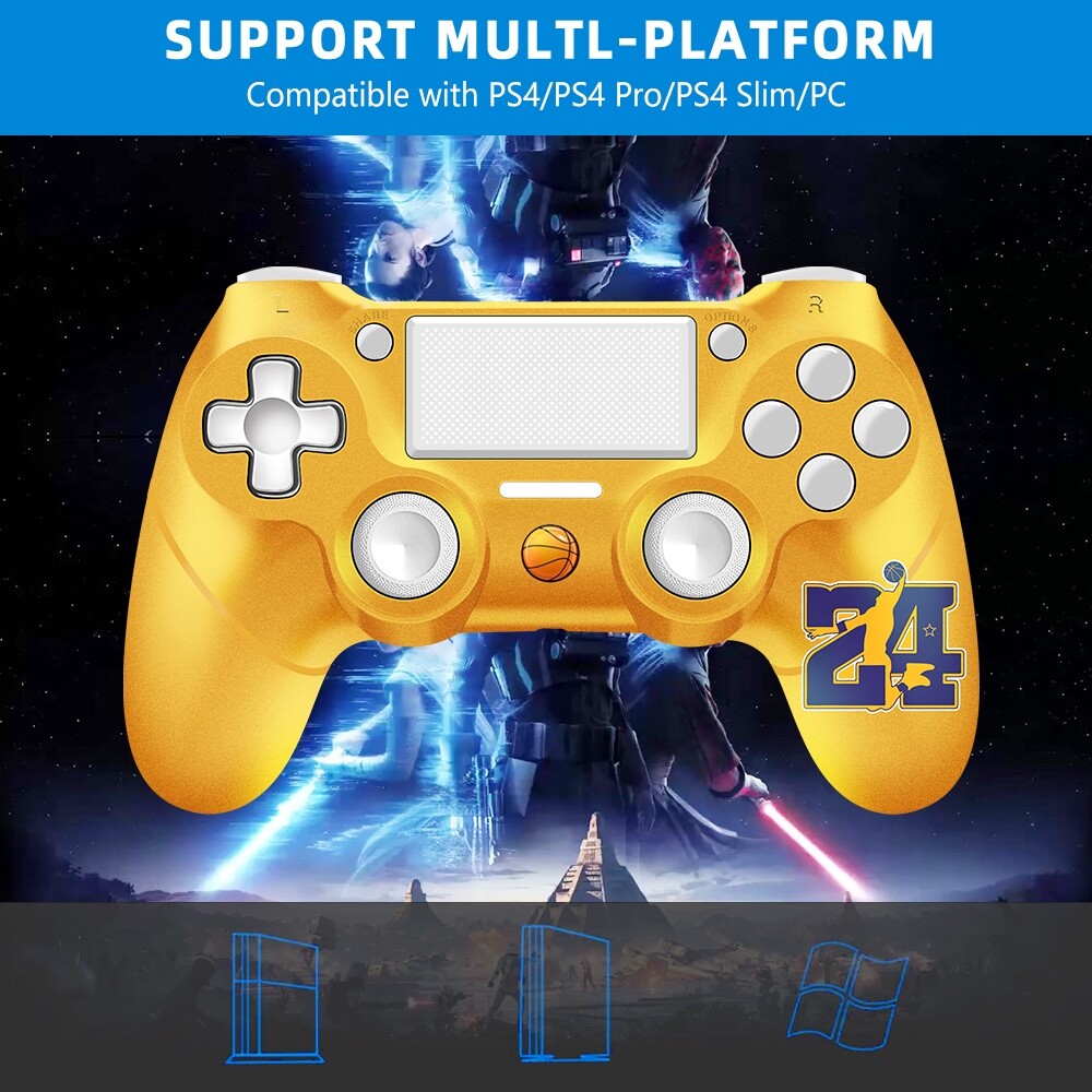 Wireless Controller compatible with P-4, with Cable, Touchpad, Vibration