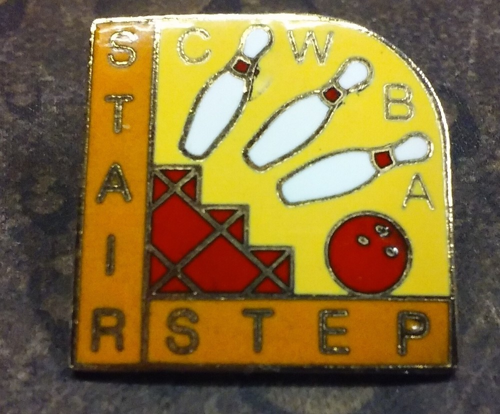 CWBA Stair Step Bowling pin badge