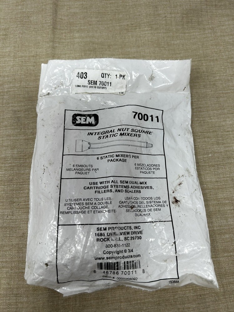 Integral Nut Square Static Mixers SEM-70011 (Set Of 3)