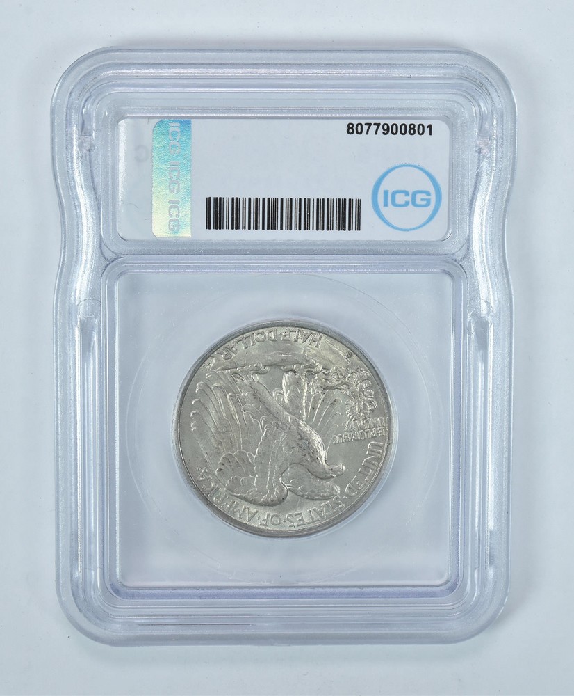 1943-S Walking Liberty Half Dollar MS62 ICG