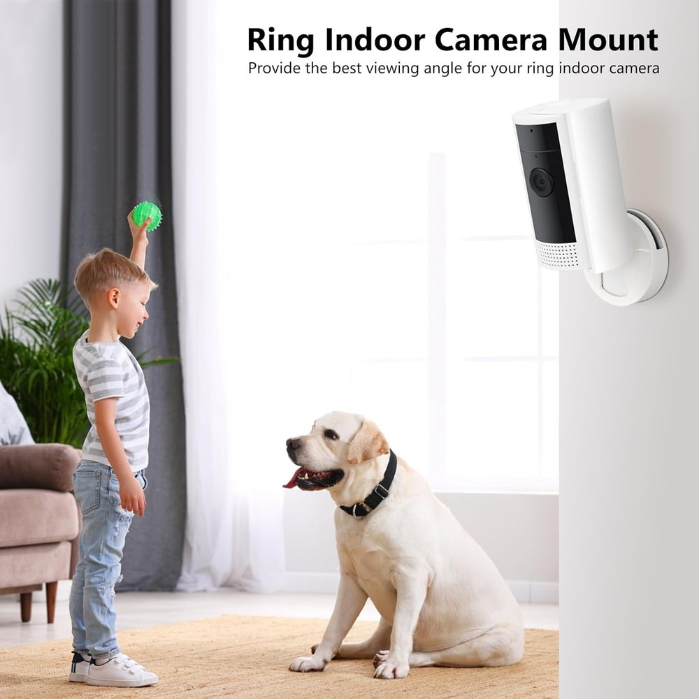 Securely Mount Your Ring Indoor Camera – No Tools, 2-Pack Adhesive Brackets