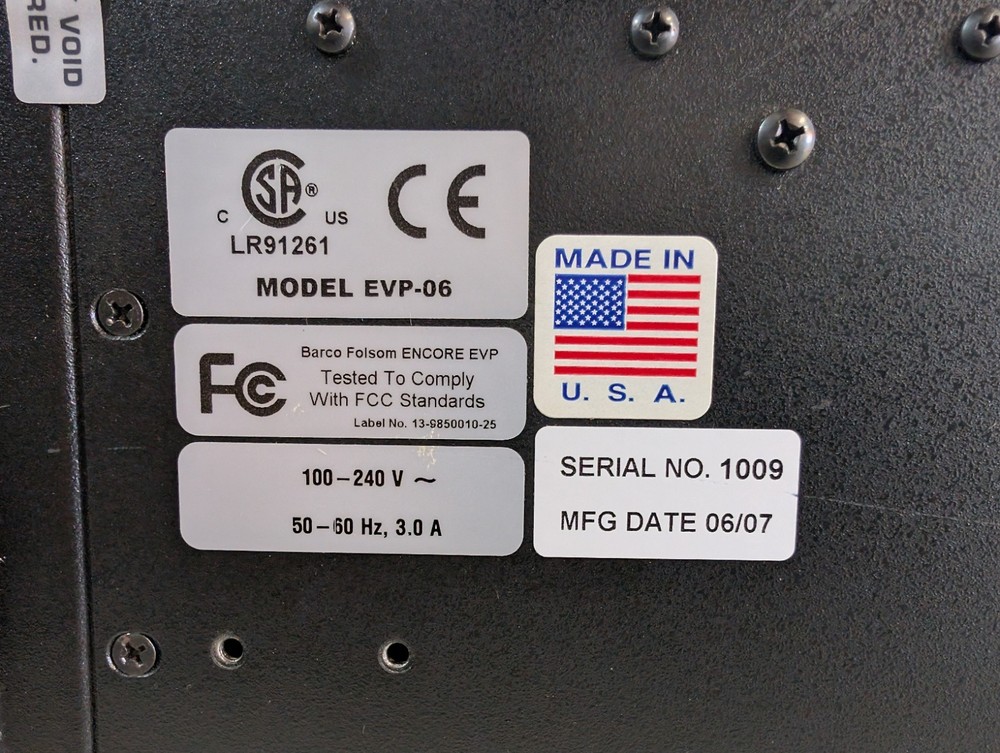 Barco Folsom EVP-06 Encore EVP Video Processor