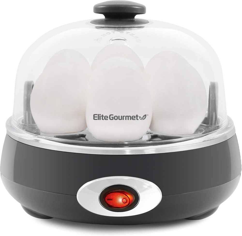 Automatic Egg Cooker for Perfect Boiled Eggs - 7-Egg Capacity, Timer & Buzzer