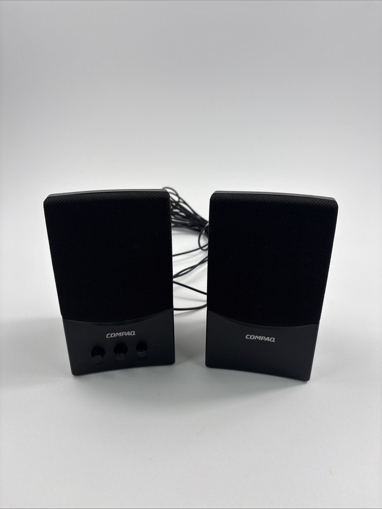 Compaq FLC Presario Computer Speaker System Wired Black