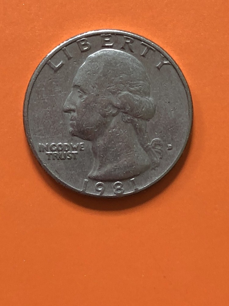1981 Washington quarter filled D Mint Mark Error#65