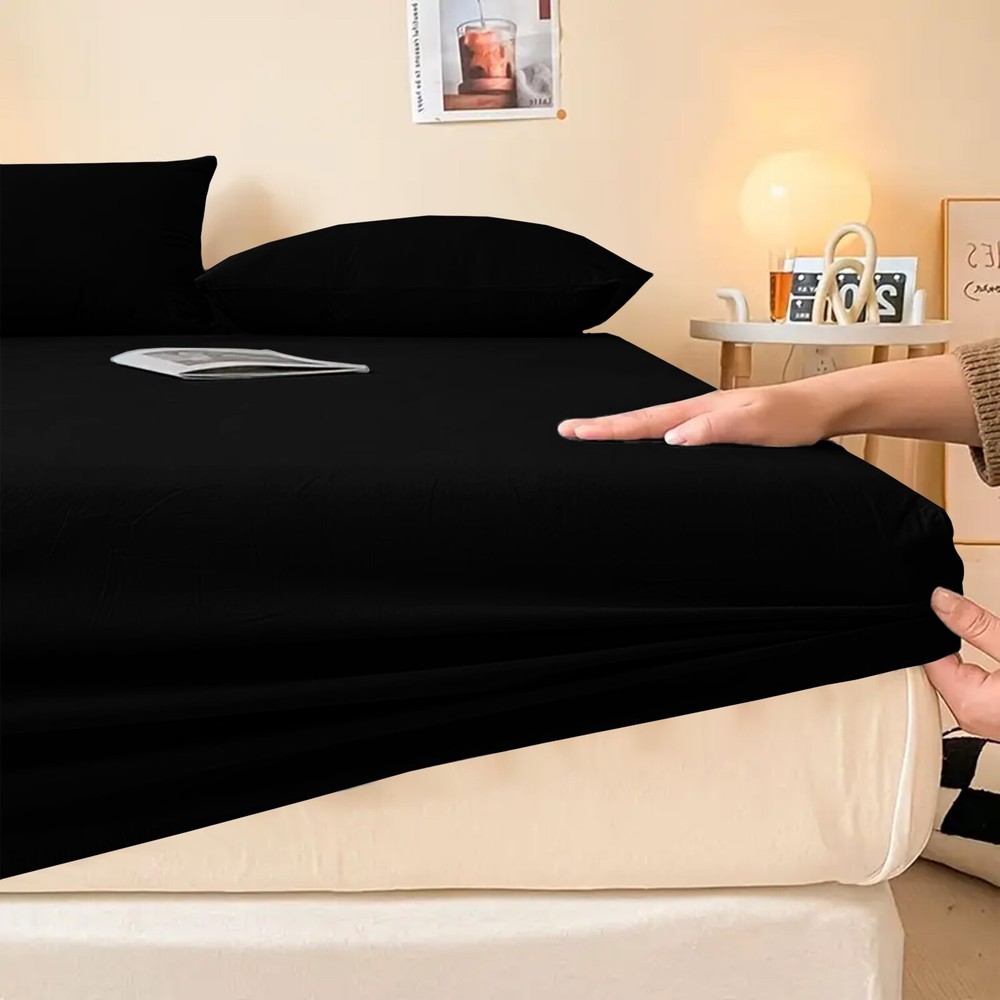 King Size Fitted Sheet 16" Extra Deep Mattress Cover Bed Sheets with Elastic