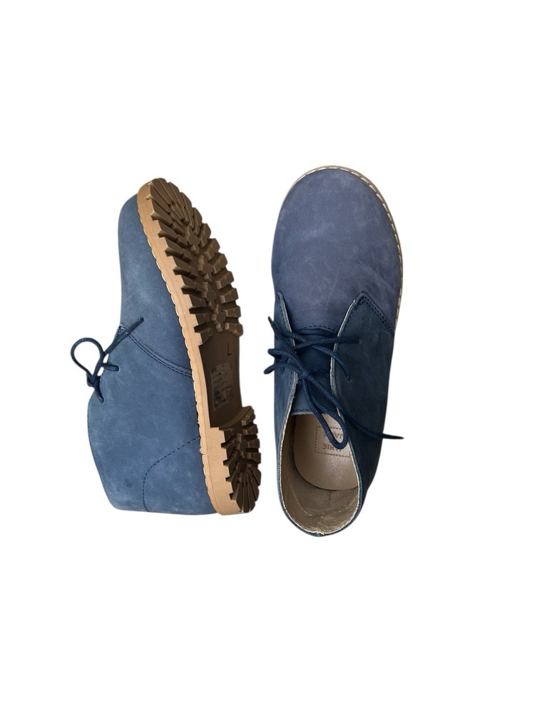Janine and Jack Blue Leather Lace Up Boots