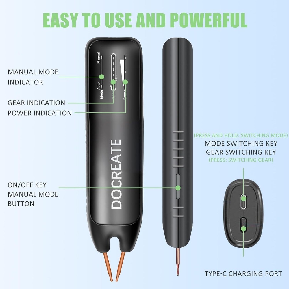 Handheld Battery Spot Welder Automatic Manual Modes 18650