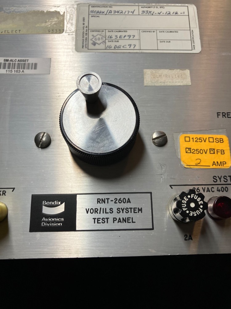 Bendix Avionics RNT-260A VOR ILS Sys Test Panel System 4000951-6001
