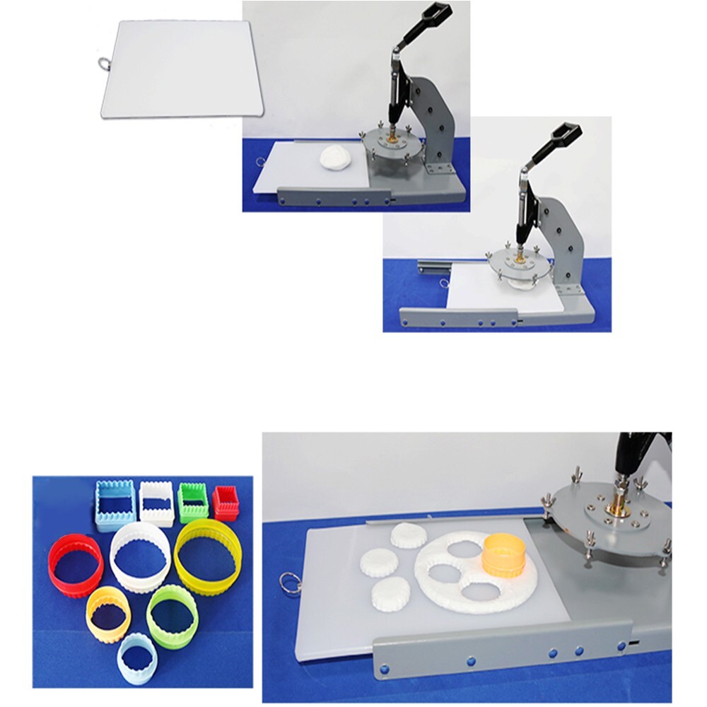 Manual Pastry Press Machine Dough Cake Press 8×8'' Adjust Thickness Kitchen Ware