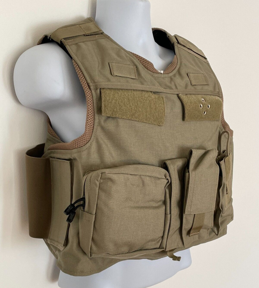 SECOND CHANCE Standard Fix Pocket Armor Carrier Side Open Medium 2215-2216 Tan