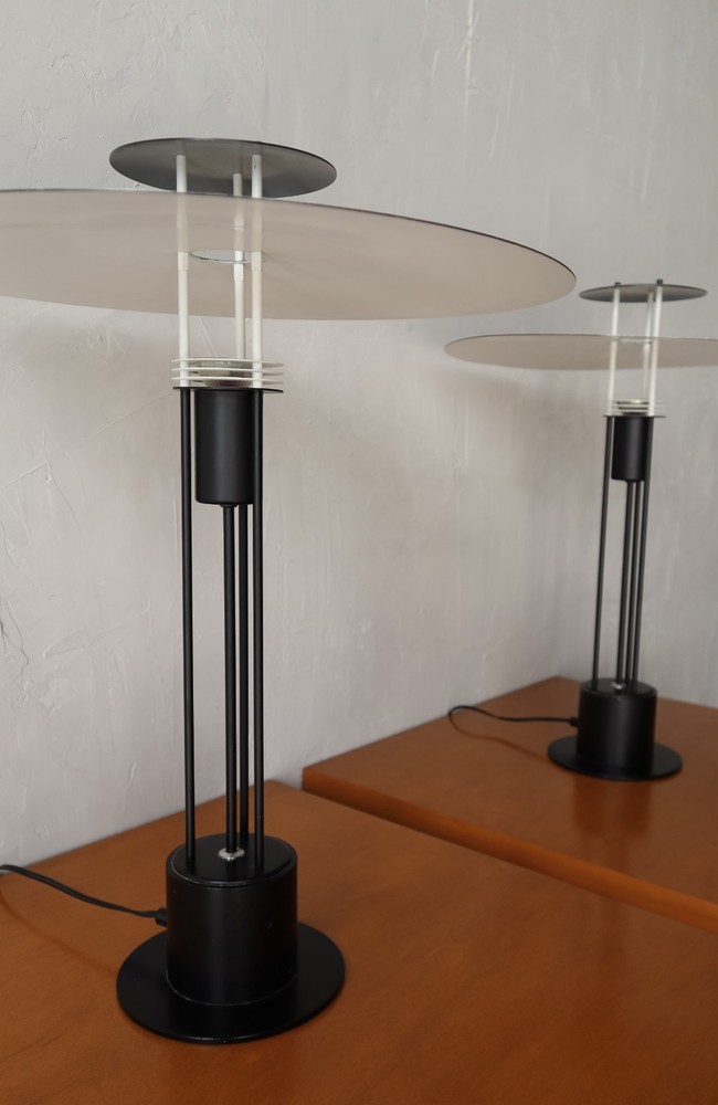 Space Age 3-Line Series Table Lamps by Frandsen - A Pair