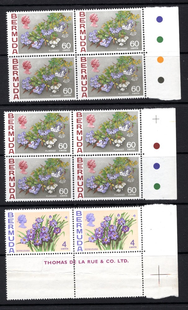 Bermuda 1970's flowers plate block s etc