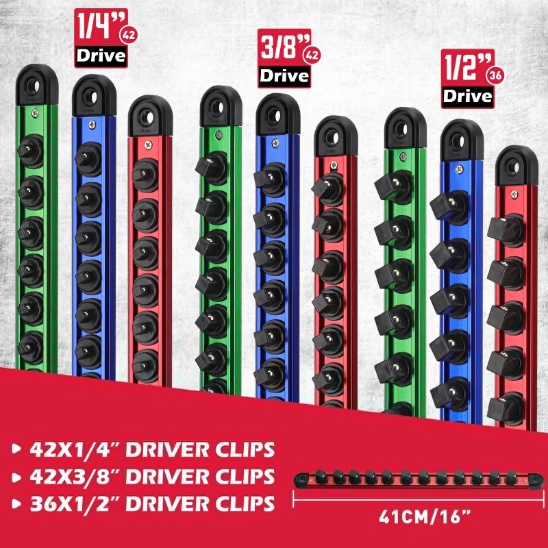 9Pc Detachable Magnetic Socket Trays for Tool Box Drawer 120Pc