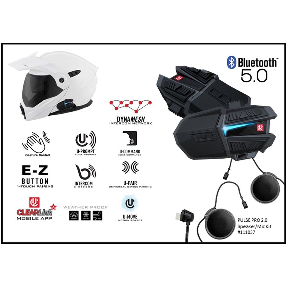 UCLEAR Digital Motion 6 Dual Helmet Communication System - 180509
