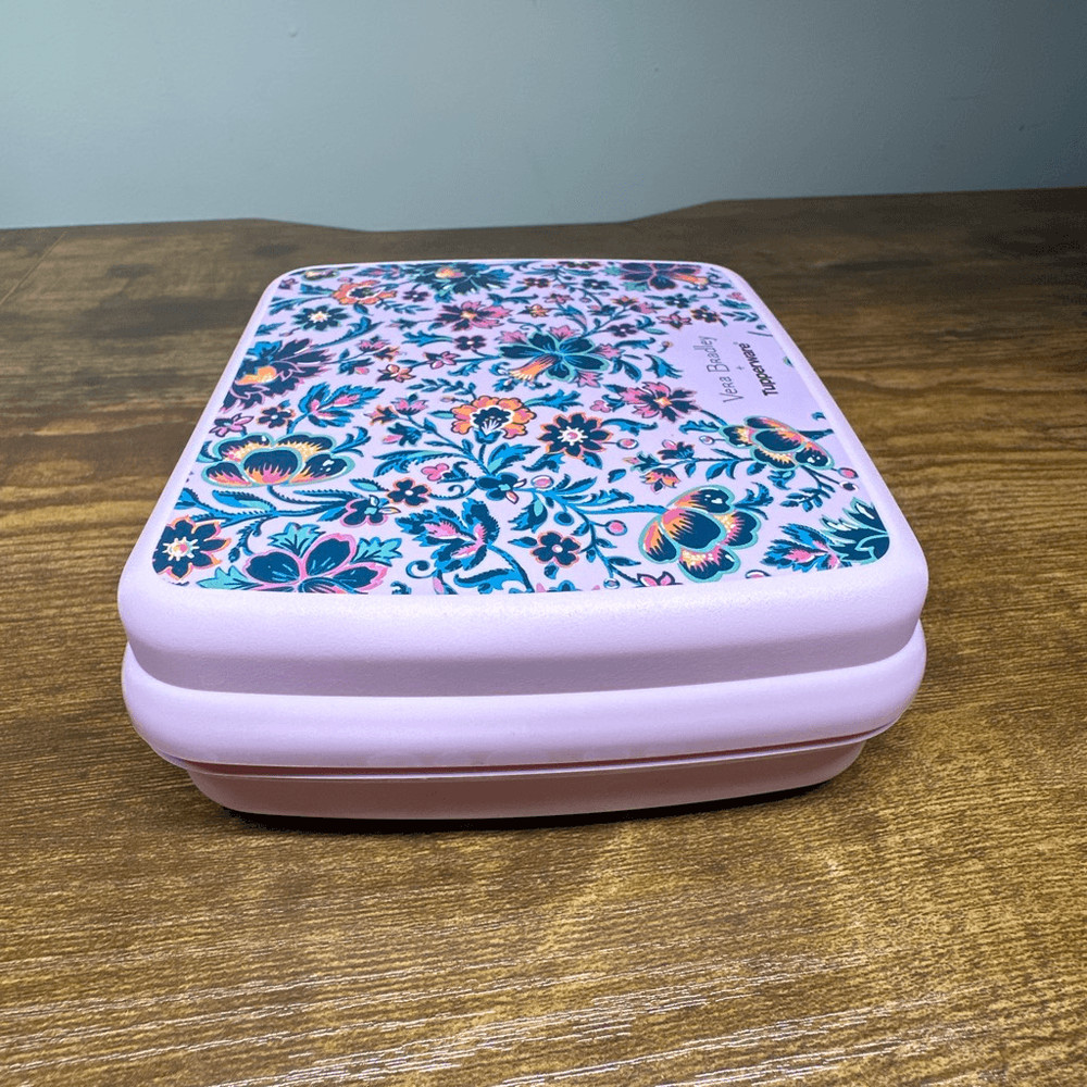 Vera Bradley Sandwich Keeper Pink Cloud Hinged Tupperware