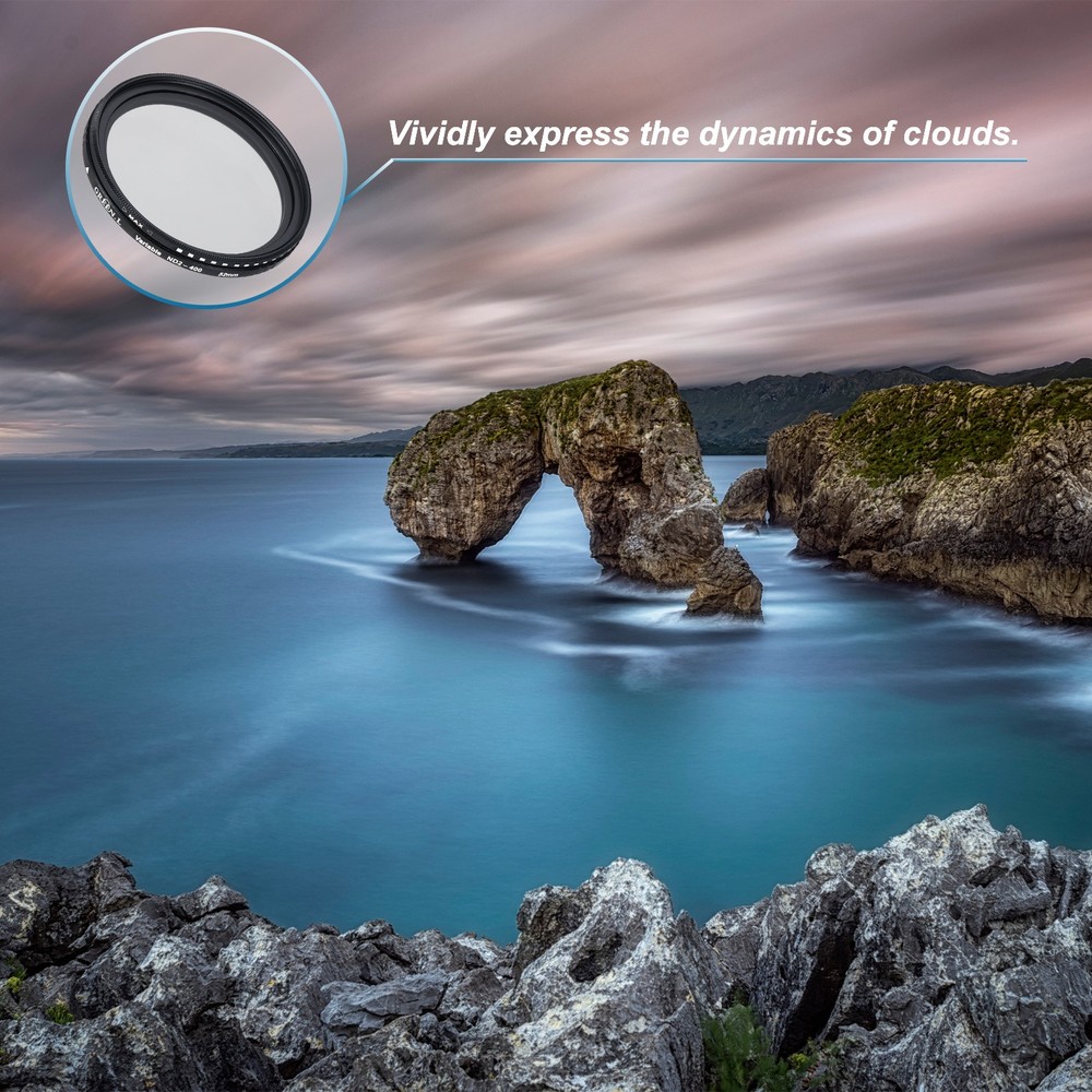 ND2-400 Lens Filter Variable Neutral Density Lens Filter 52mm