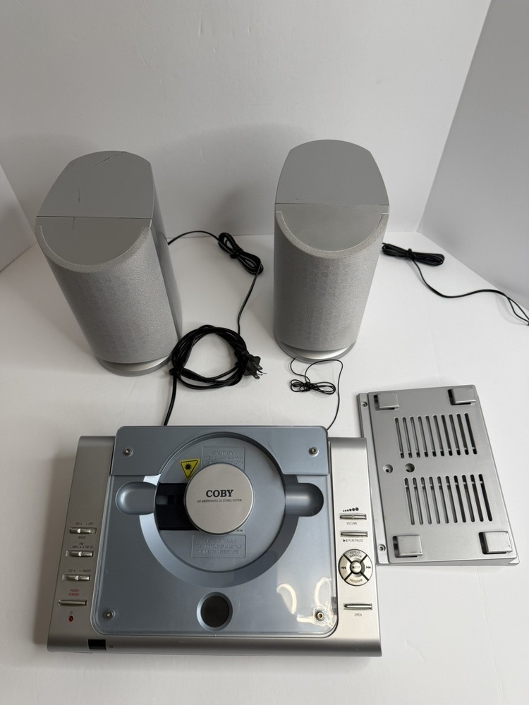 Coby CX-CD 376 Micro CD Stereo System Untested without Remote