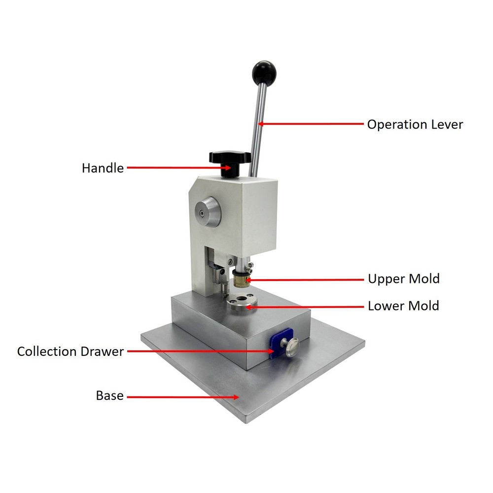 Precision Coin Cell Punching Machine Manual Puncher for Button Battery