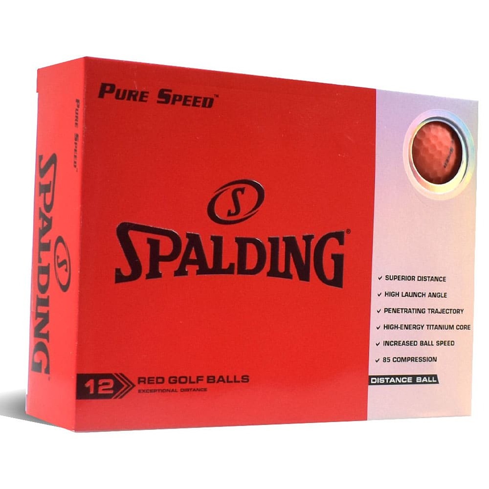 NEW Spalding Pure Speed Red Golf Balls - Choose Quantity!