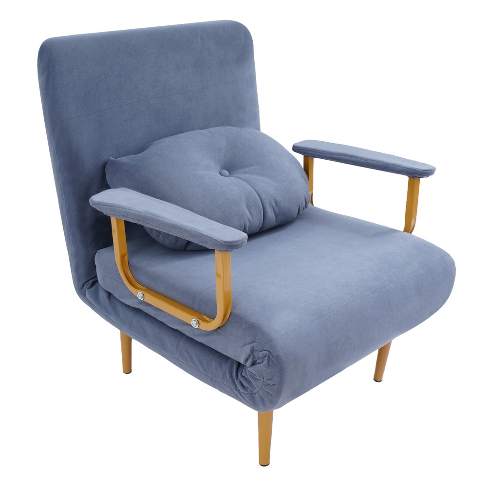 Versatile Folding Sofa Bed with Iron Frame and Soft Sponge, 68x190cm