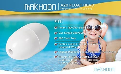 2 Pack A20 Float Head Replacements EA20 for 180 280 360 380 Pool Cleaners