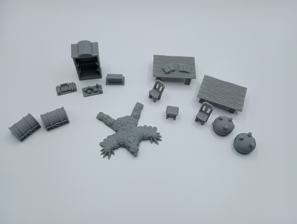 3D Printed Wizard Study Prop Set (28mm-32mm Scale)